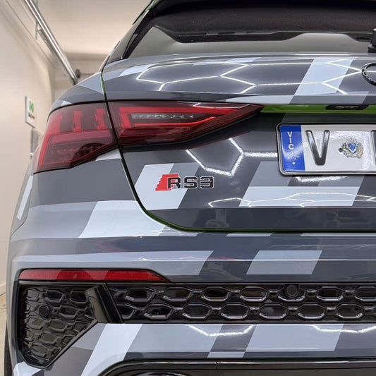 Audi S/RS Series S3 S4 S5 S6 S7 RS3 RS4 RS5 RS6 RS7 Pixel-Art Track Sticker Set of 3