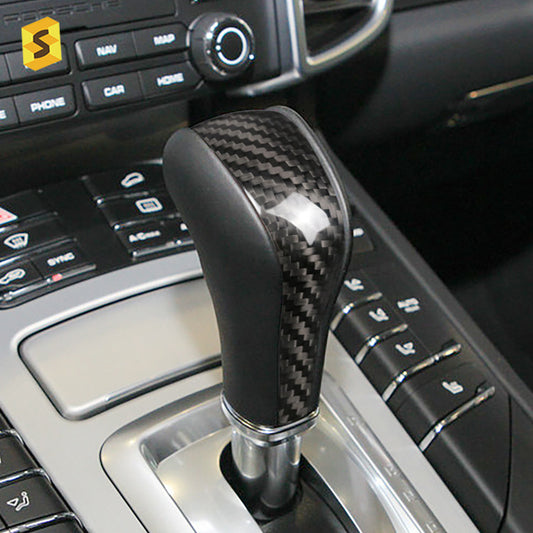 Porsche Cayenne Dry Carbon Fiber Gear Shift Knob Cover