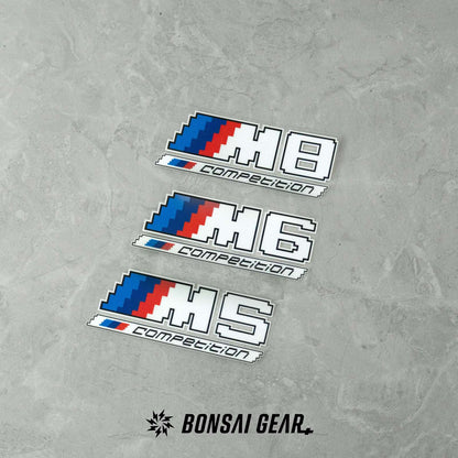 BMW M Power M2 M3 M4 M5 M6 M8 Lightweight Custom Pixel-Art Badge Sticker