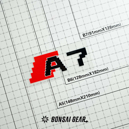 Audi A-Series A3 A4 A5 A6 A7 Pixel-Art Track Badge Sticker Set of 3