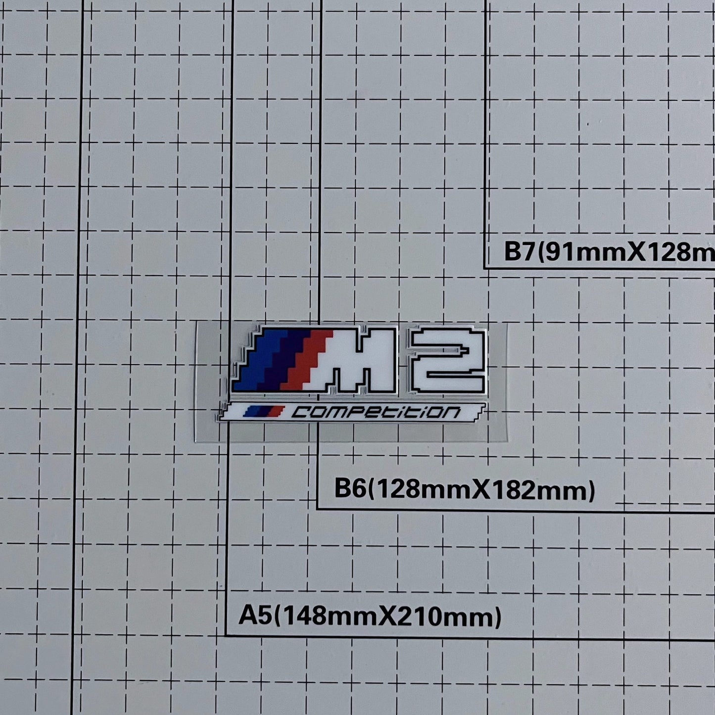 宝马BMW mpower M2M3M4像素风中控小标手机壳高精度贴纸