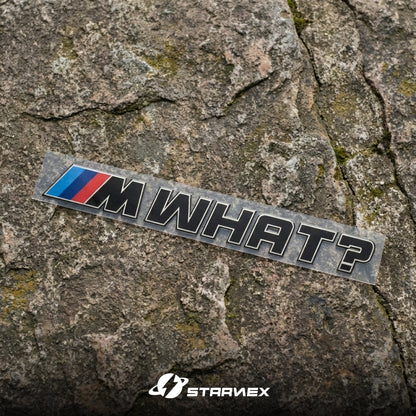 BMW M Power "MWhat?" Creative Personality Badge Emblem