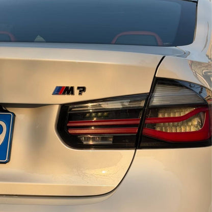 BMW M Power Question Mark Series Acrylic Creative Transparent Badge Emblem