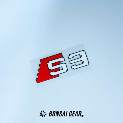 Audi S/RS Series S3 S4 S5 S6 S7 RS3 RS4 RS5 RS6 RS7 Pixel-Art Track Sticker Set of 3