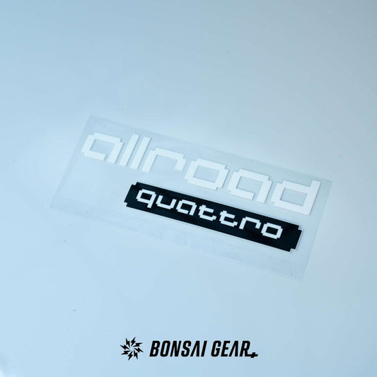 Audi Allroad Quattro Pixel-Art Lightweight Racing Badge Sticker