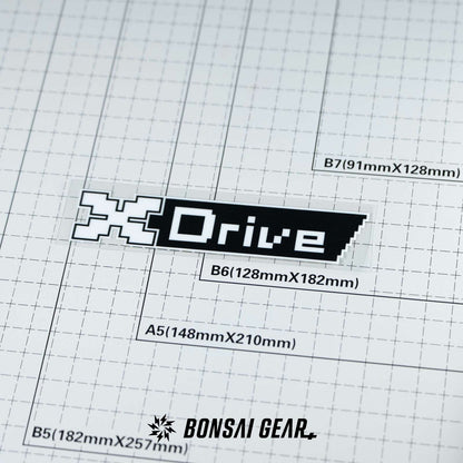BMW XDrive Four-Wheel Drive System Pixel-Art Personality Emblem