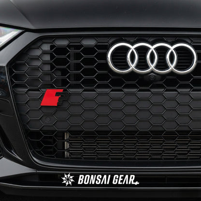 Audi Universal Transparent Acrylic Question Mark Badge Emblem