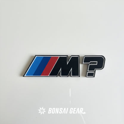 BMW M Power Question Mark Series Acrylic Creative Transparent Badge Emblem