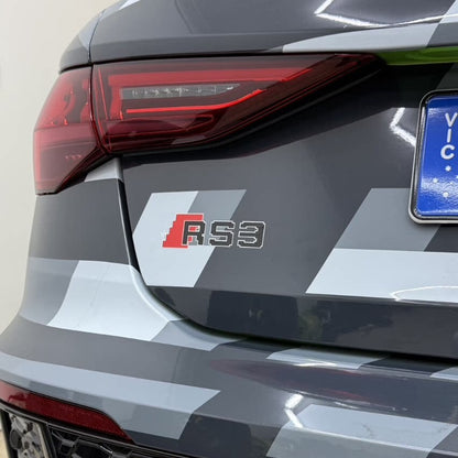Audi S/RS Series S3 S4 S5 S6 S7 RS3 RS4 RS5 RS6 RS7 Pixel-Art Track Sticker Set of 3