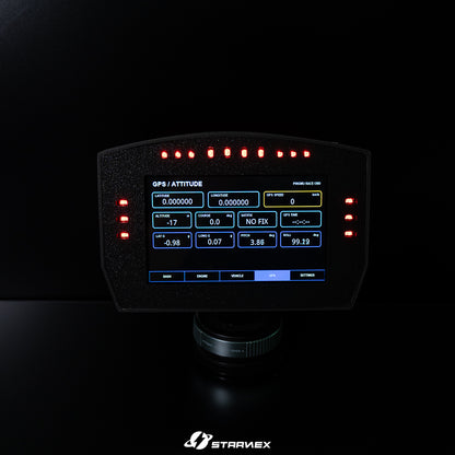 SRACING S1 gauge displaying OBD system status with red LED indicators