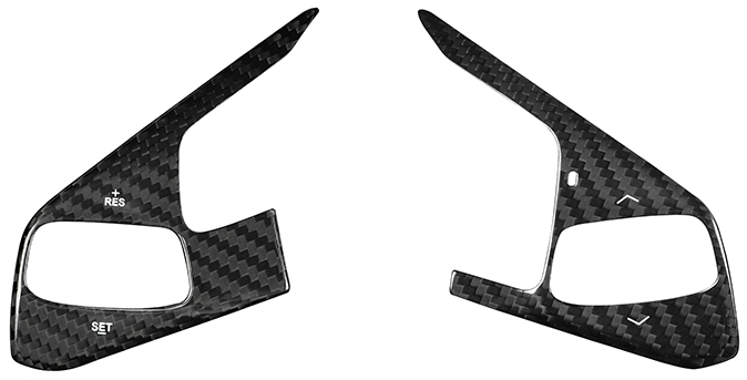 Chevrolet Corvette C8 Dry Carbon Fiber Steering Wheel Control Trim