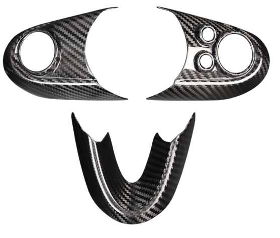 BMW MINI F55 F56 F57 F54 F60 Dry Carbon Fiber Steering Wheel Control Trim