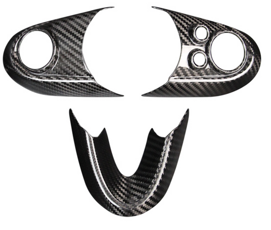 BMW MINI F55 F56 F57 F54 F60 Dry Carbon Fiber Steering Wheel Control Trim