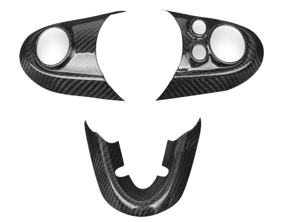 BMW MINI F55 F56 F57 F54 F60 Dry Carbon Fiber Steering Wheel Control Trim