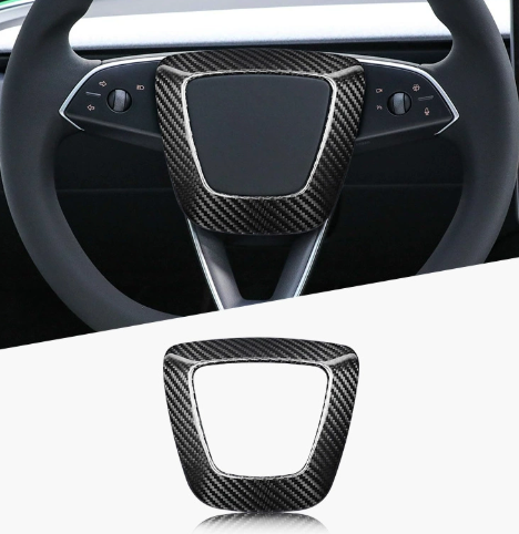 Tesla Model 3 Dry Carbon Fiber Steering Wheel Airbag Cover