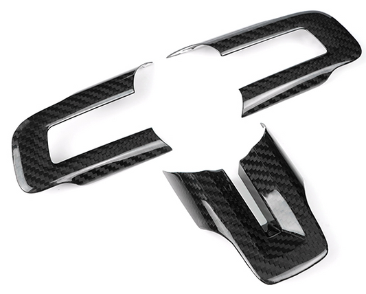 Ford Mustang Dry Carbon Fiber Steering Wheel Control Trim